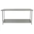 Parry Fully Welded Stainless Steel Centre Table with Undershelf 1900x700mm