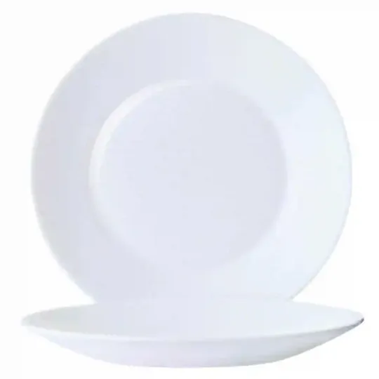 Arcoroc Opal Restaurant Wide Rim Plates 235mm