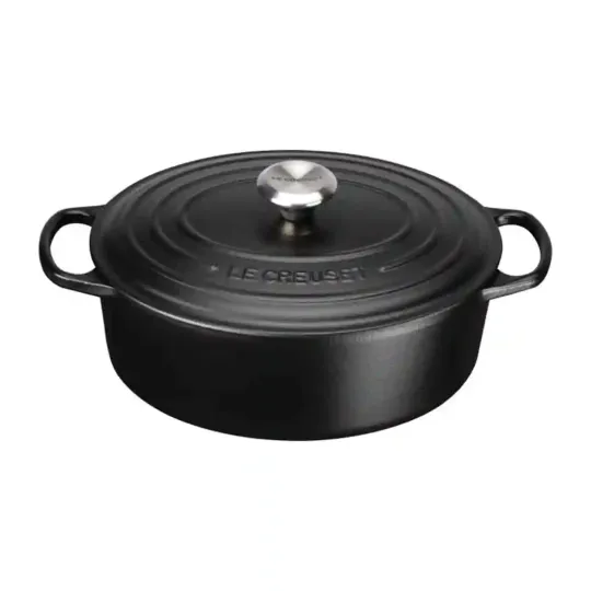 Le Creuset Cast Iron Oval Casserole 27cm 4.1L Satin Black
