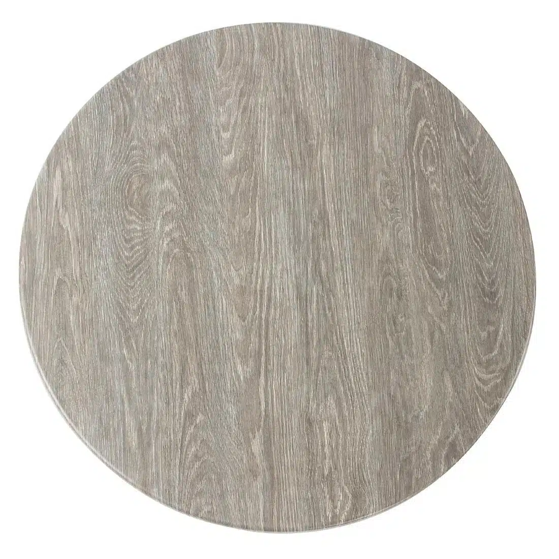 Werzalit Pre-drilled Round Table Top Limed Oak 800mm