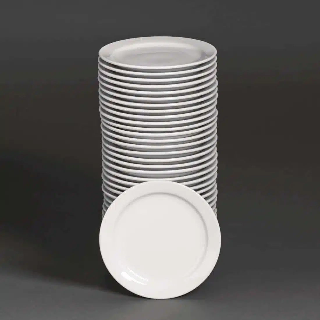 Bulk Buy Pack of 36 Athena Narrow Rimmed Plates 165mm