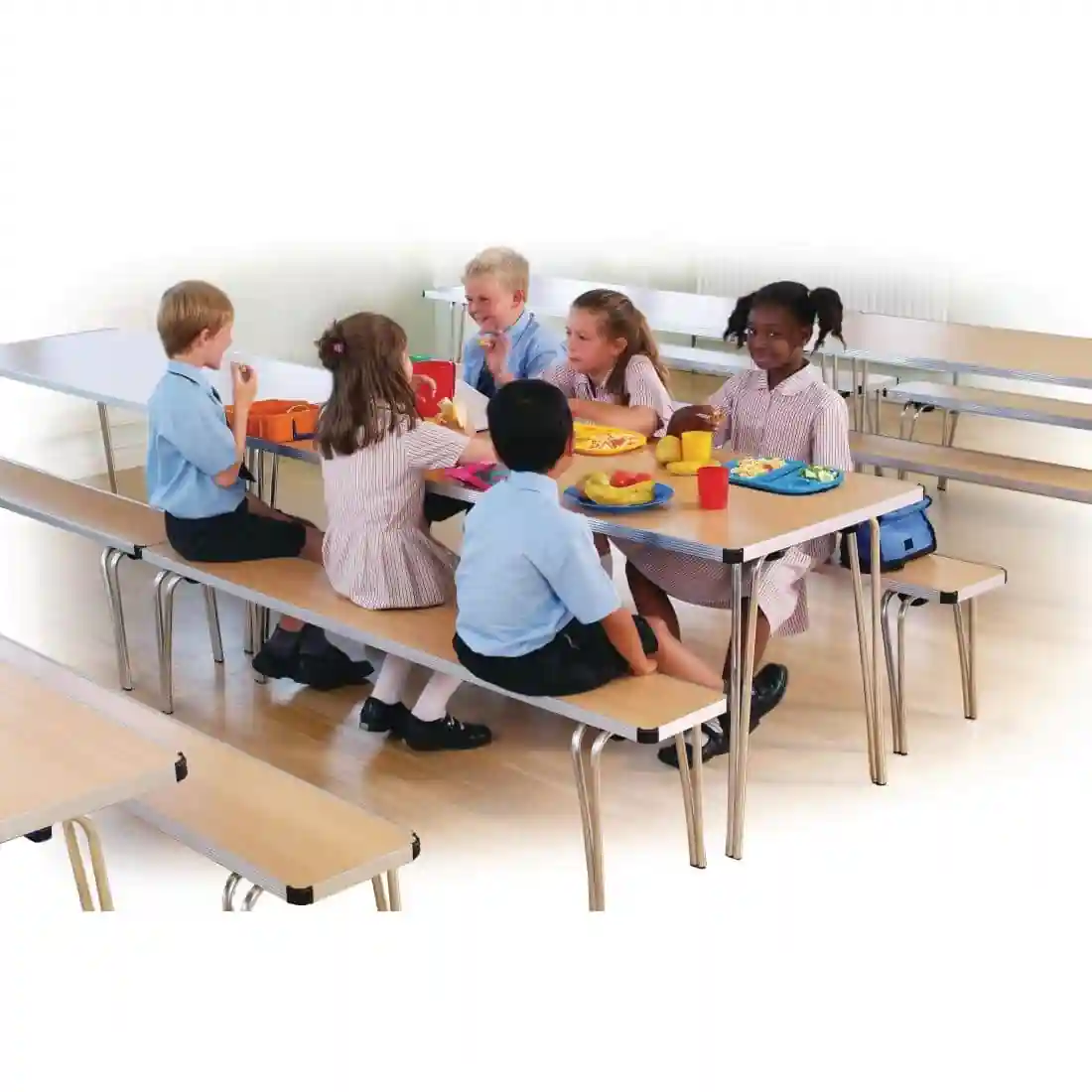 Gopak Contour Stacking Bench Oak Effect 6ft - Image 2