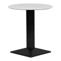 Turin Metal Base 600mm Round Dining Table with Laminate Top in Marble - Image 1