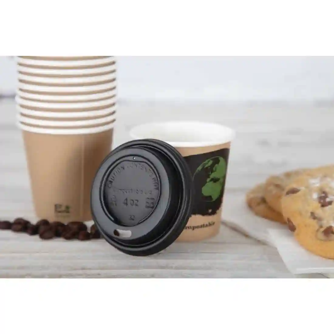 Fiesta Compostable Espresso Cup Lids 113ml / 4oz (Pack of 50) - Image 6