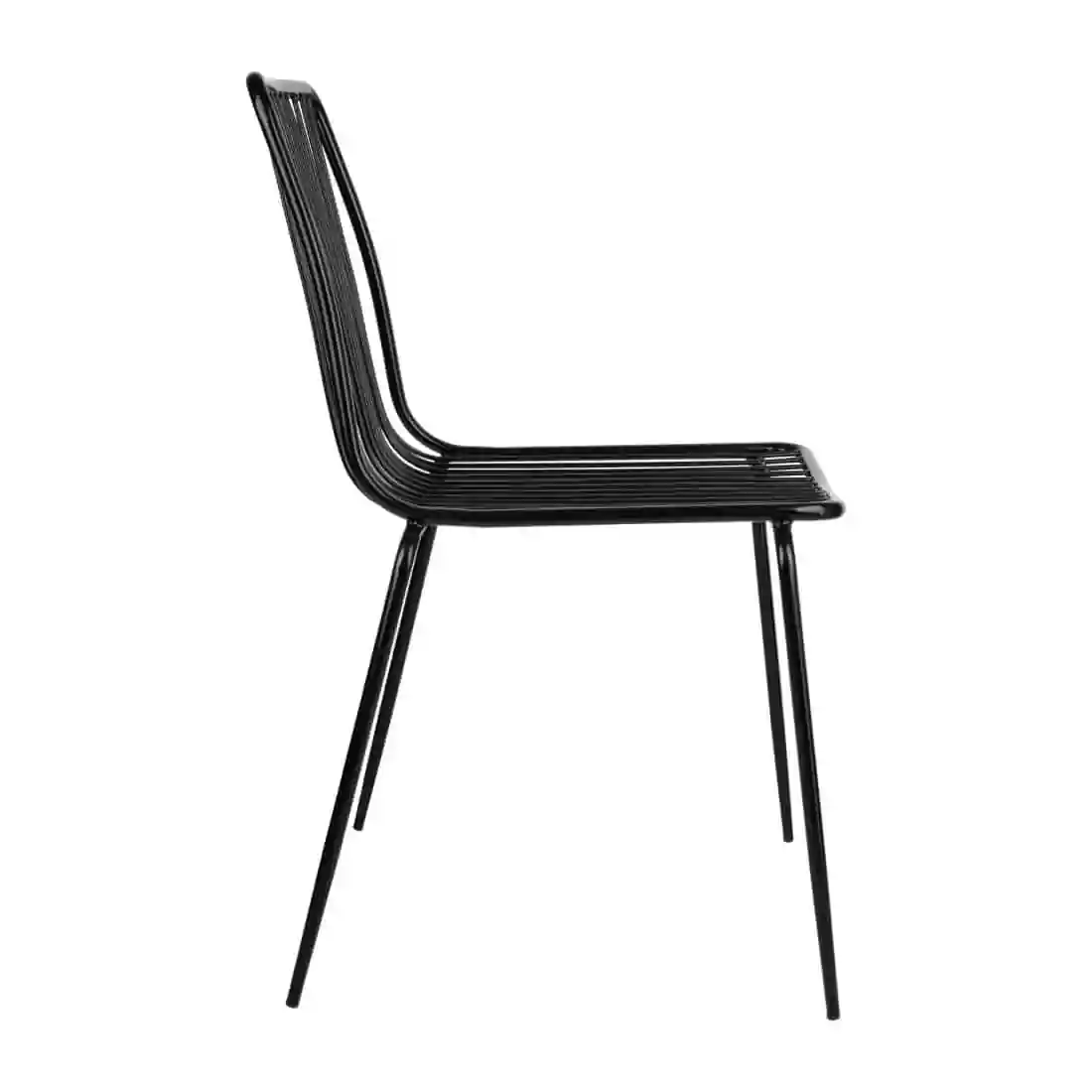 Bolero Steel Wire Dining Chairs Black (Pack of 4) - Image 2