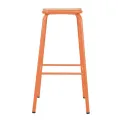 Bolero Cantina High Stools with Wooden Seat Pad Orange (Pack of 4) - Image 2