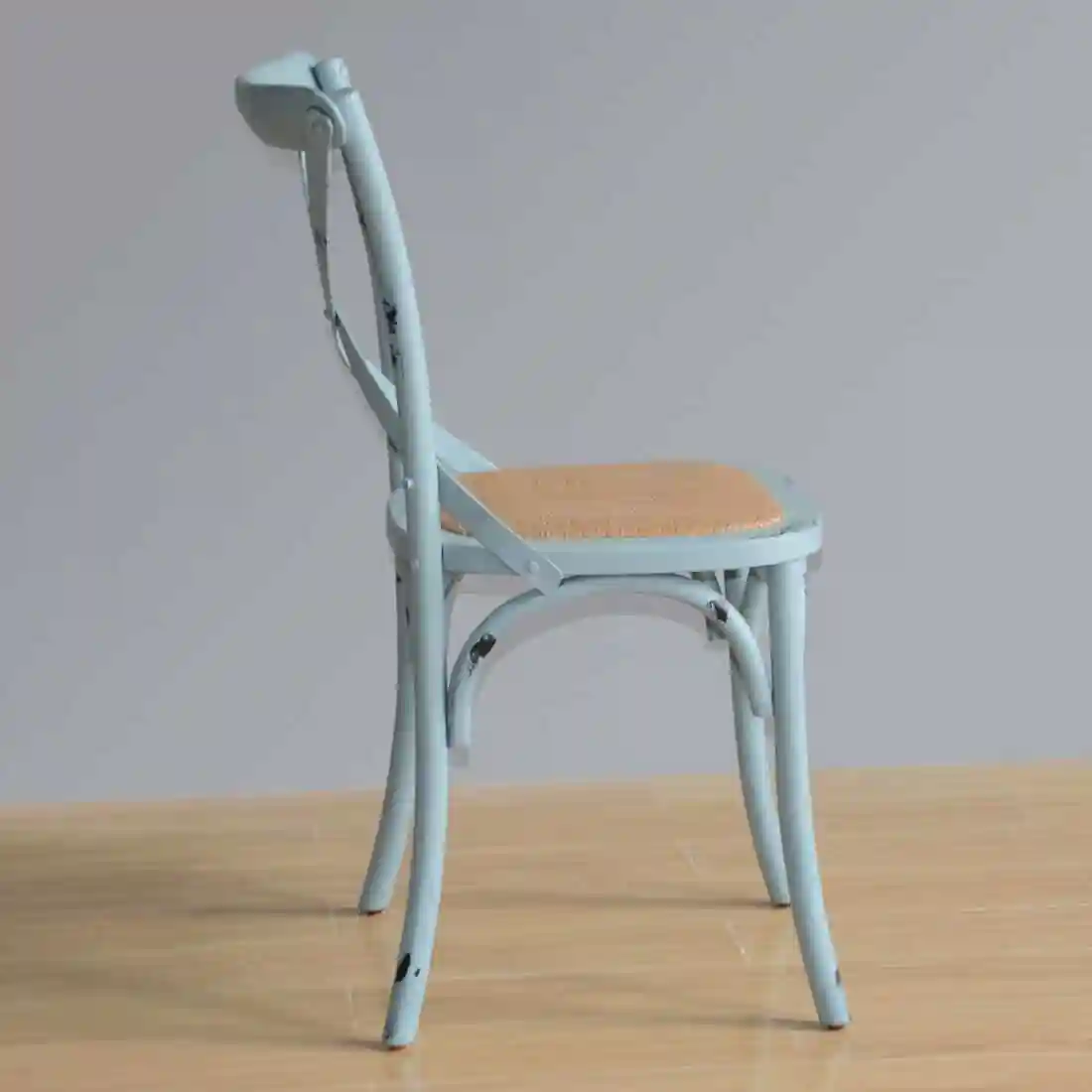 Bolero Blue Bentwood Chairs with Metal Cross Backrest (Pack of 2) - Image 14
