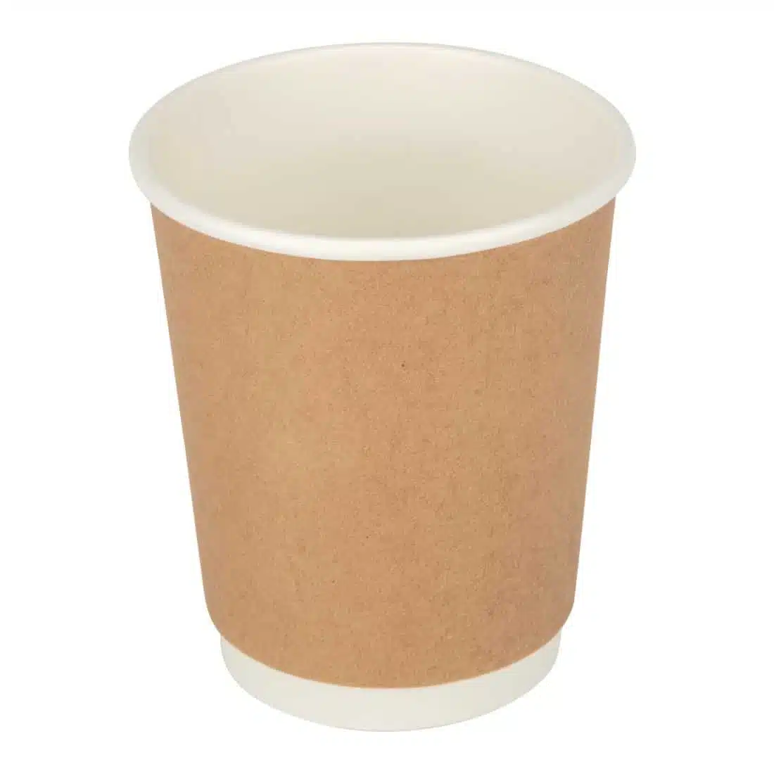 Fiesta Recyclable Coffee Cups Double Wall Kraft 225ml / 8oz (Pack of 500) - Image 1