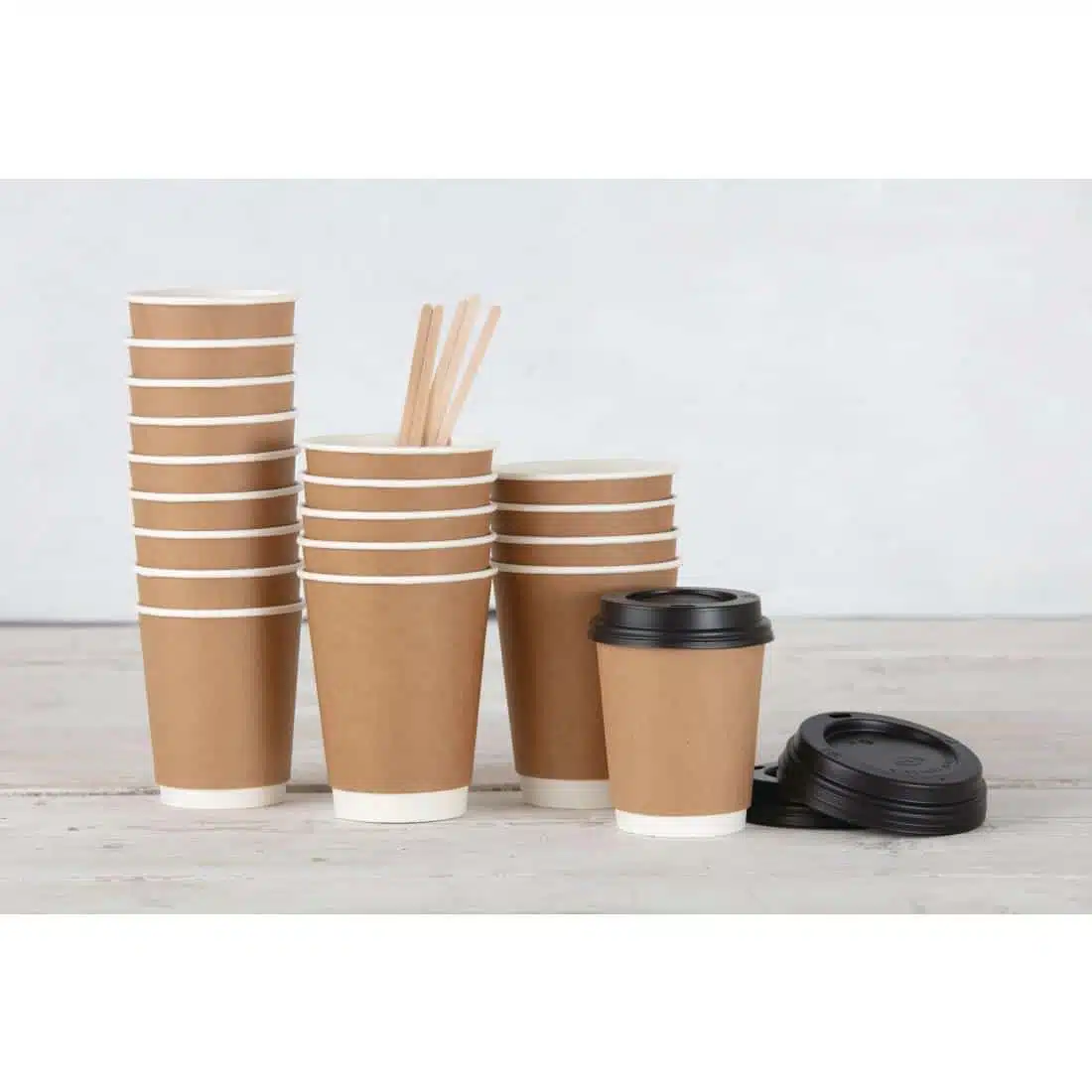 Fiesta Recyclable Coffee Cups Double Wall Kraft 225ml / 8oz (Pack of 500) - Image 7