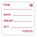 Hygiplas Removable Food Prep Labels 35x35mm (1000 Pack) - Image 1