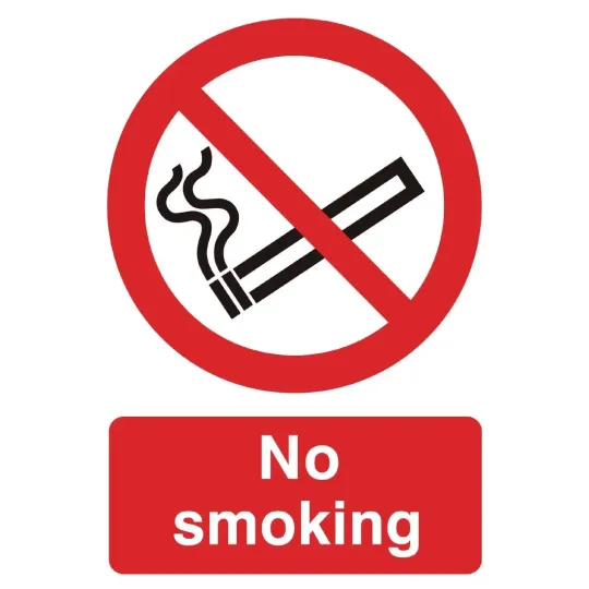 PVC No Smoking Symbol Sign