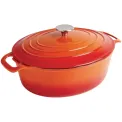 Vogue Orange Oval Casserole Dish 5Ltr - Image 1