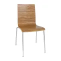 Bolero Square Back Side Chair Zebrano (Pack of 4) - Image 1