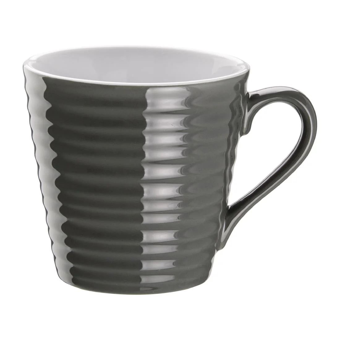 Olympia Cafe Aroma Mugs Charcoal 340ml (6 Pack) - Image 1