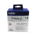 Brother Continuous Film Labelling Roll 62mm x 15.24m Black on White DK22212 - Image 1