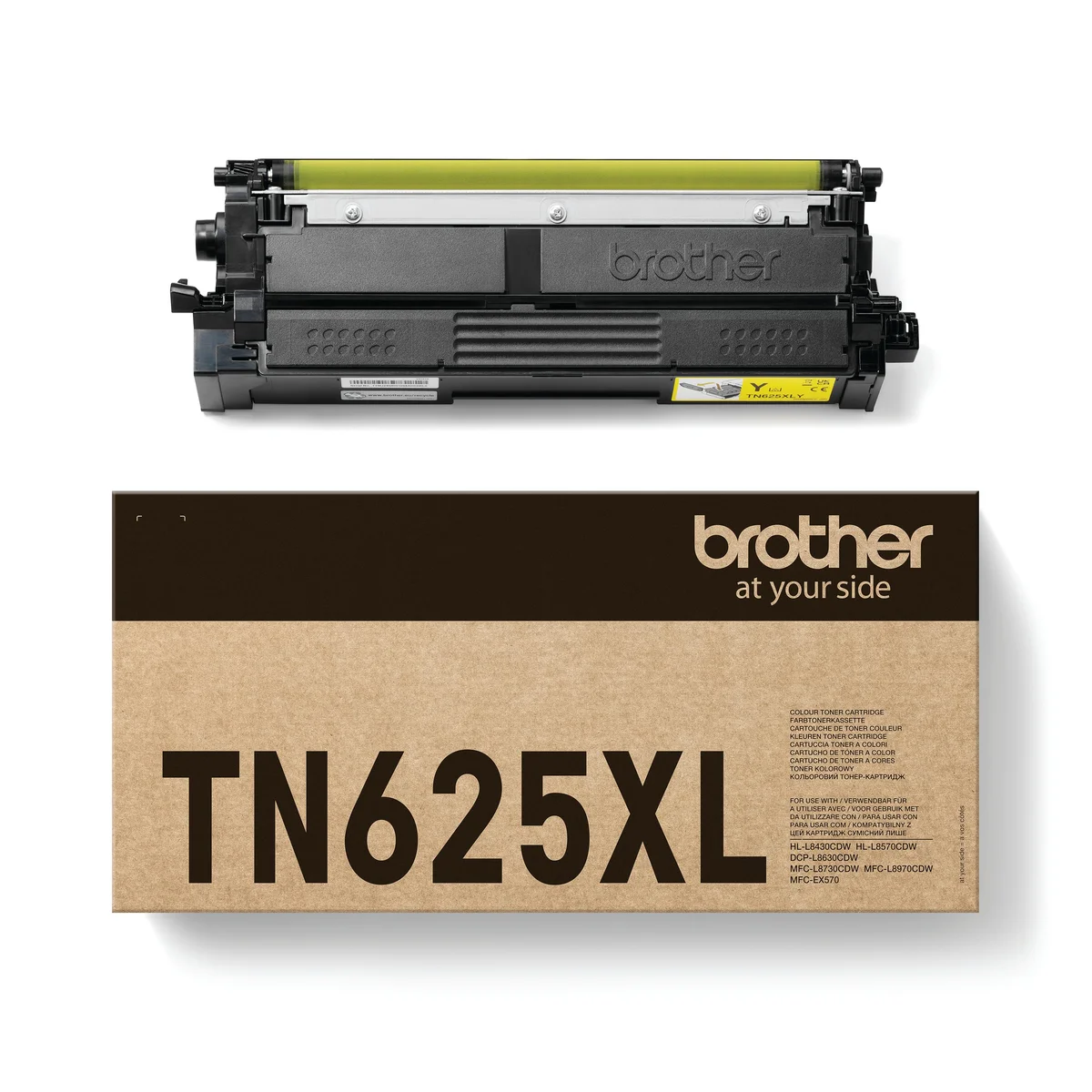 Brother TN625XL Toner Cartridge High Yield Yellow TN625XLY - Image 1