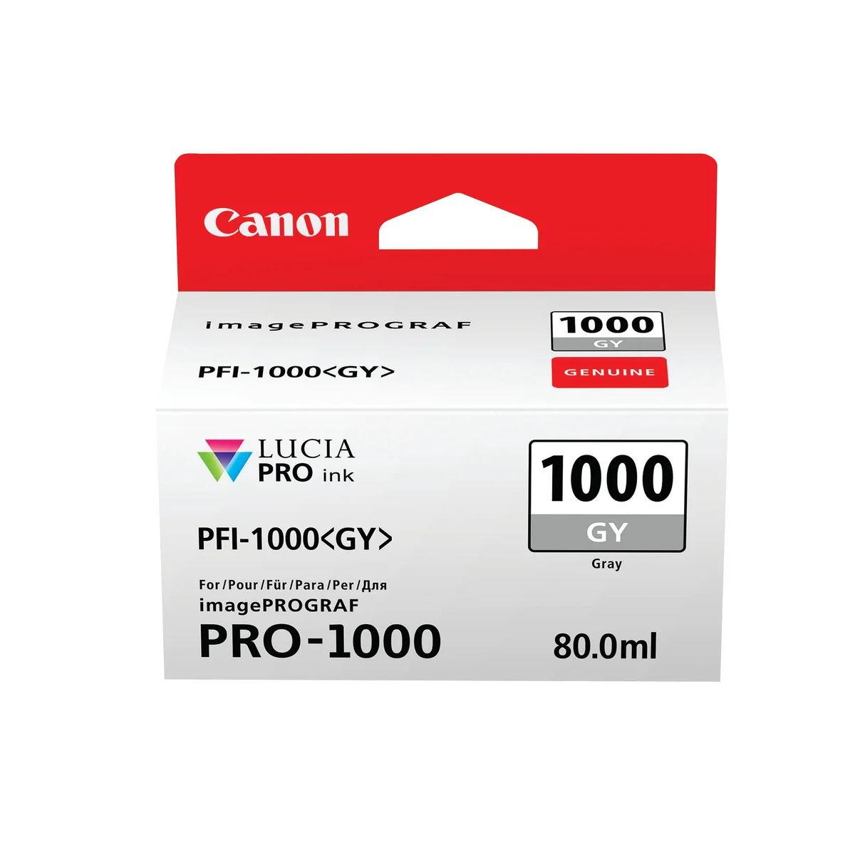 Canon PFI-1000GY Ink Cartridge Grey 0552C001 - Image 1