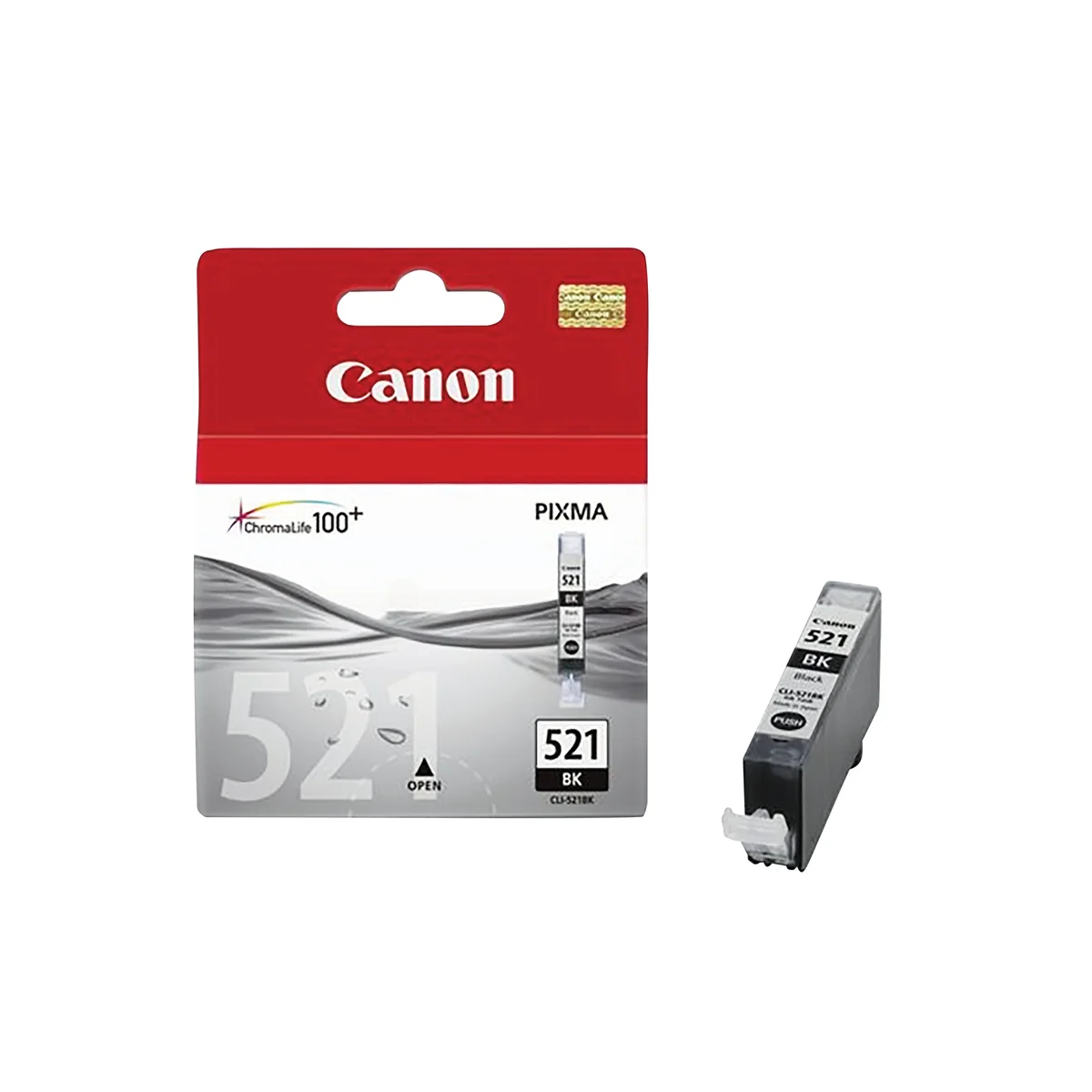 Canon CLI-521BK Ink Cartridge Black 2933B001 - Image 2