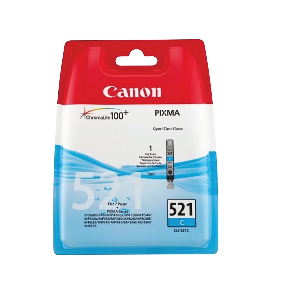 Canon CLI-521C Ink Cartridge Cyan 2934B001 - Image 2