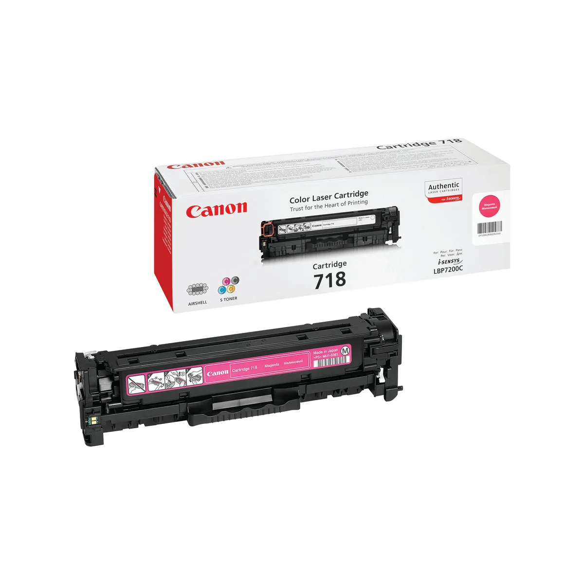 Canon 718M Toner Cartridge Magenta 2660B002 - Image 1