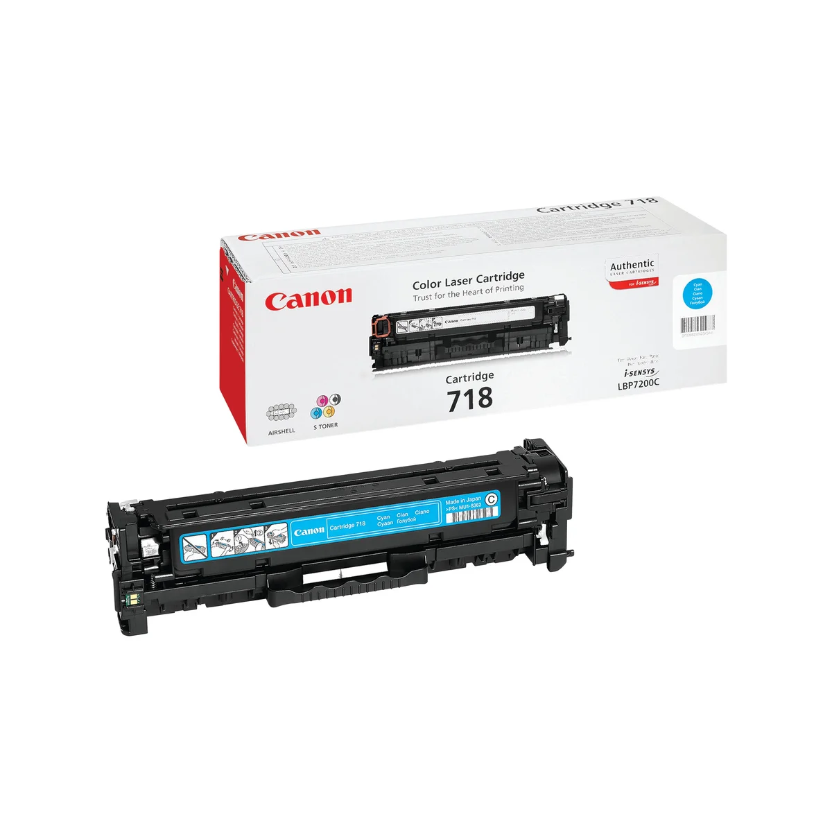 Canon 718C Toner Cartridge Cyan 2661B002 - Image 1