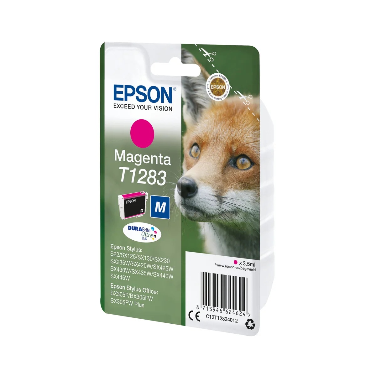 Epson T1283 Fox DURABrite Ultra Ink Cartridge Magenta C13T12834012 - Image 2