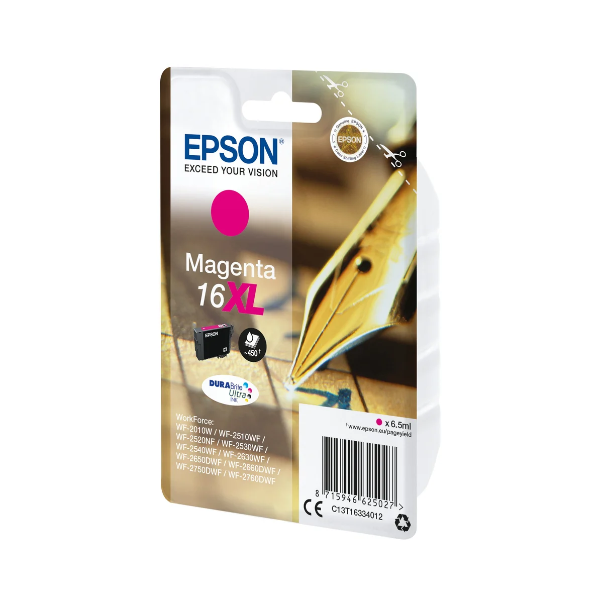 Epson 16XL Pen and Crossword DURABrite Ultra Ink Cartridge High Yield Magenta C13T16334012 - Image 2