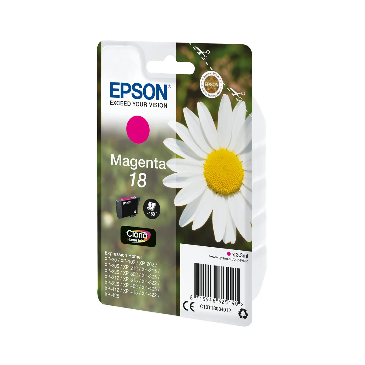 Epson 18 Daisy Claria Home Ink Cartridge Magenta C13T18034012 - Image 2