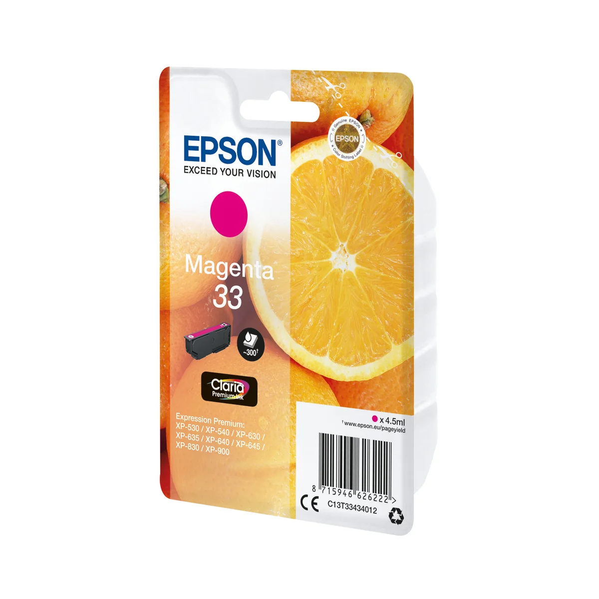 Epson 33 Oranges Ink Cartridge Magenta C13T33434012 - Image 2