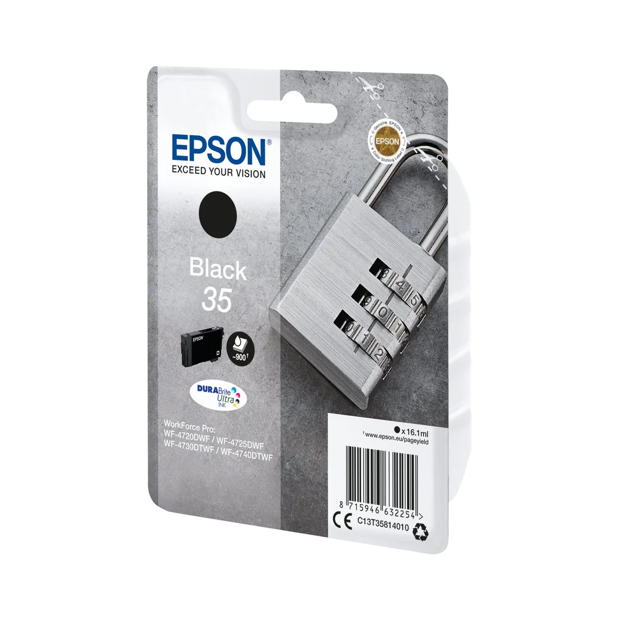 Epson 35 Padlock DURABrite Ultra Ink Cartridge Black C13T35814010 - Image 2