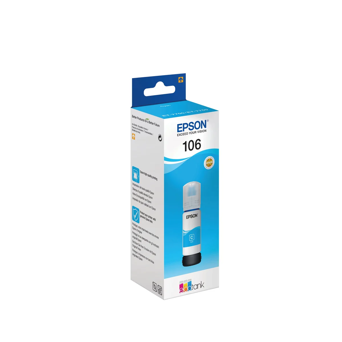 Epson 106 EcoTank Ink Bottle Cyan C13T00R240 - Image 2