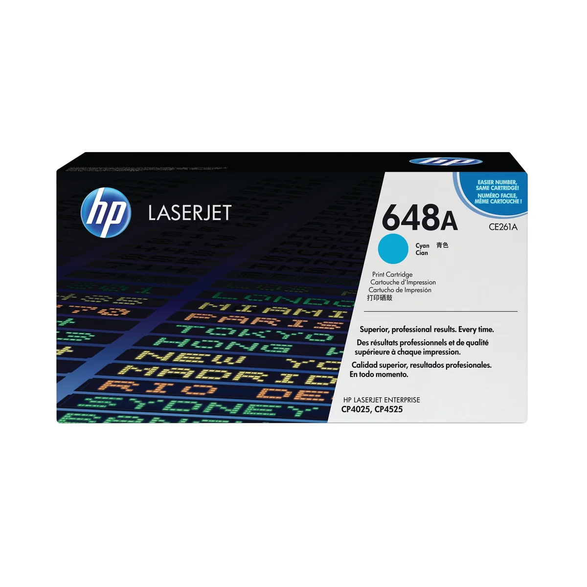 HP 648A Original LaserJet Toner Cartridge Cyan CE261A - Image 1