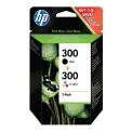 HP 300 Original Ink Cartridge 4-ml Black/Tri-color CN637EE - Image 1