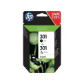 HP 301 Original Ink Cartridge 3-ml Black/Tri-color N9J72AE - Image 1