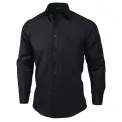 Uniform Works Unisex Long Sleeve Dress Shirt Black XL - Image 1