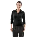 Uniform Works Womens V-Neck T-Shirt Black XS - Image 1