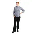 Uniform Works Womens Gingham Shirt Black 2XL - Image 2