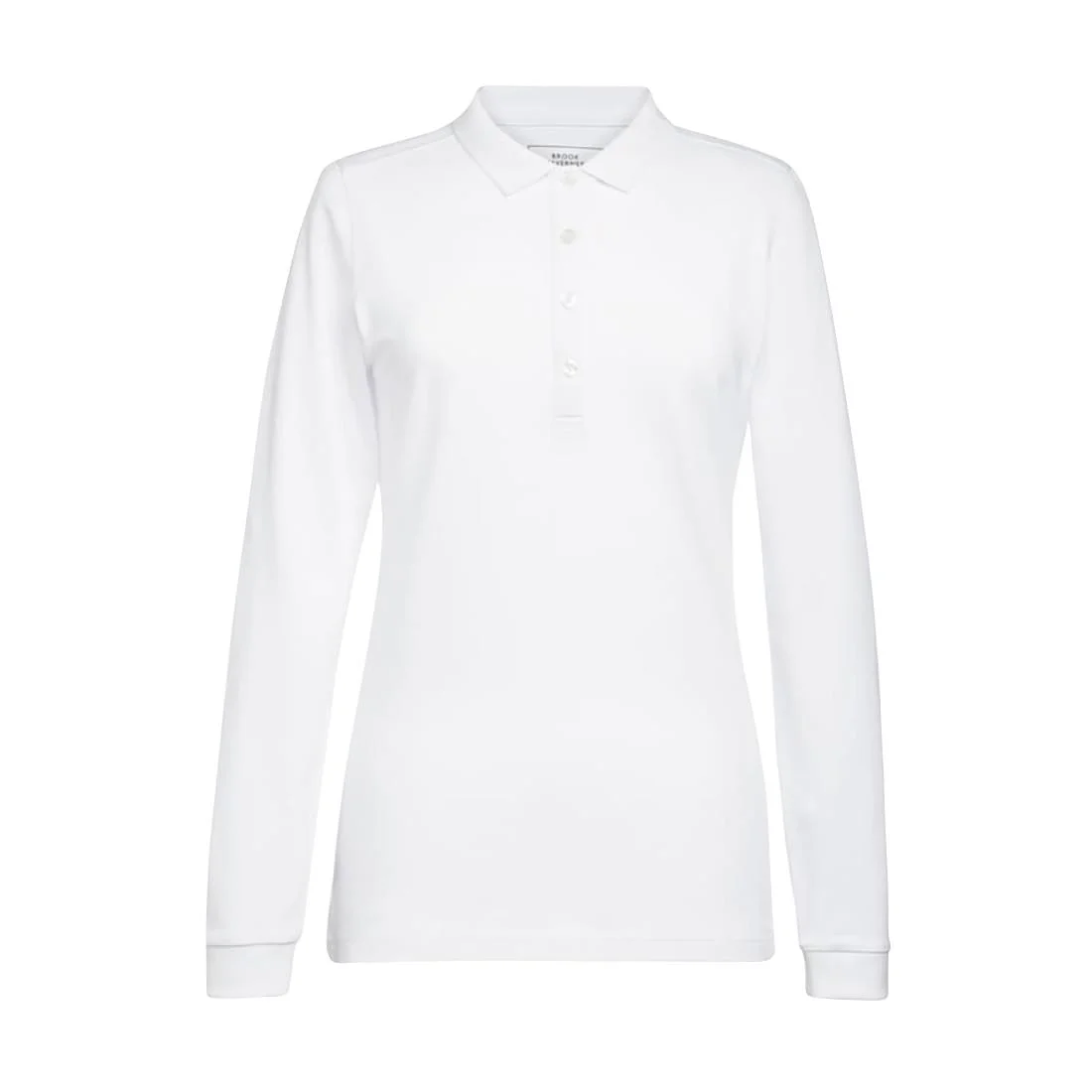 Brook Taverner Anna Women's White Long Sleeve Polo - Image 1