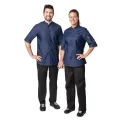 Southside NY Queens Womens Denim Lightweight Chef Shirt - Image 3