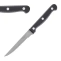 Olympia Serrated Steak Knives Black Handle 115mm - Image 1