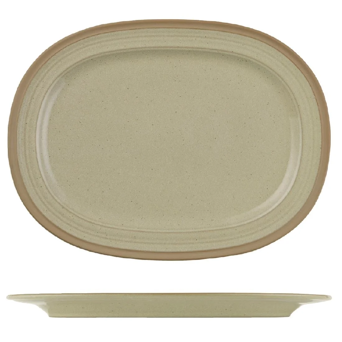 Churchill Igneous Stoneware Oval Plates 355mm - Image 2