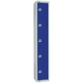 Elite Five Door Coin Return Locker Blue - Image 1