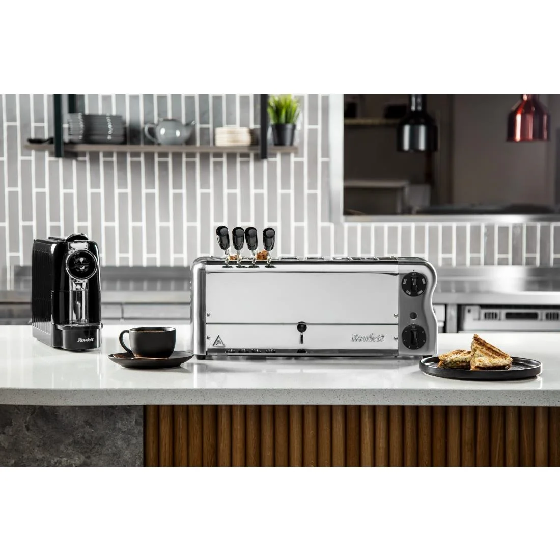 Rowlett Esprit 6 Slot Toaster Chrome w/2x Additional Elements & Sandwich Cage - Image 4