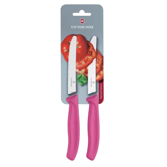 Victorinox 2-Piece Serrated Tomato/Utility Knives Pink 11cm
