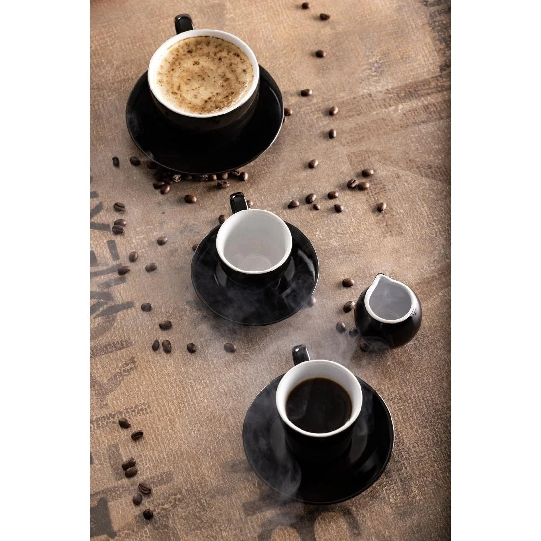 Olympia Cafe Flat White Saucers Black 135mm (12 Pack) - Image 2