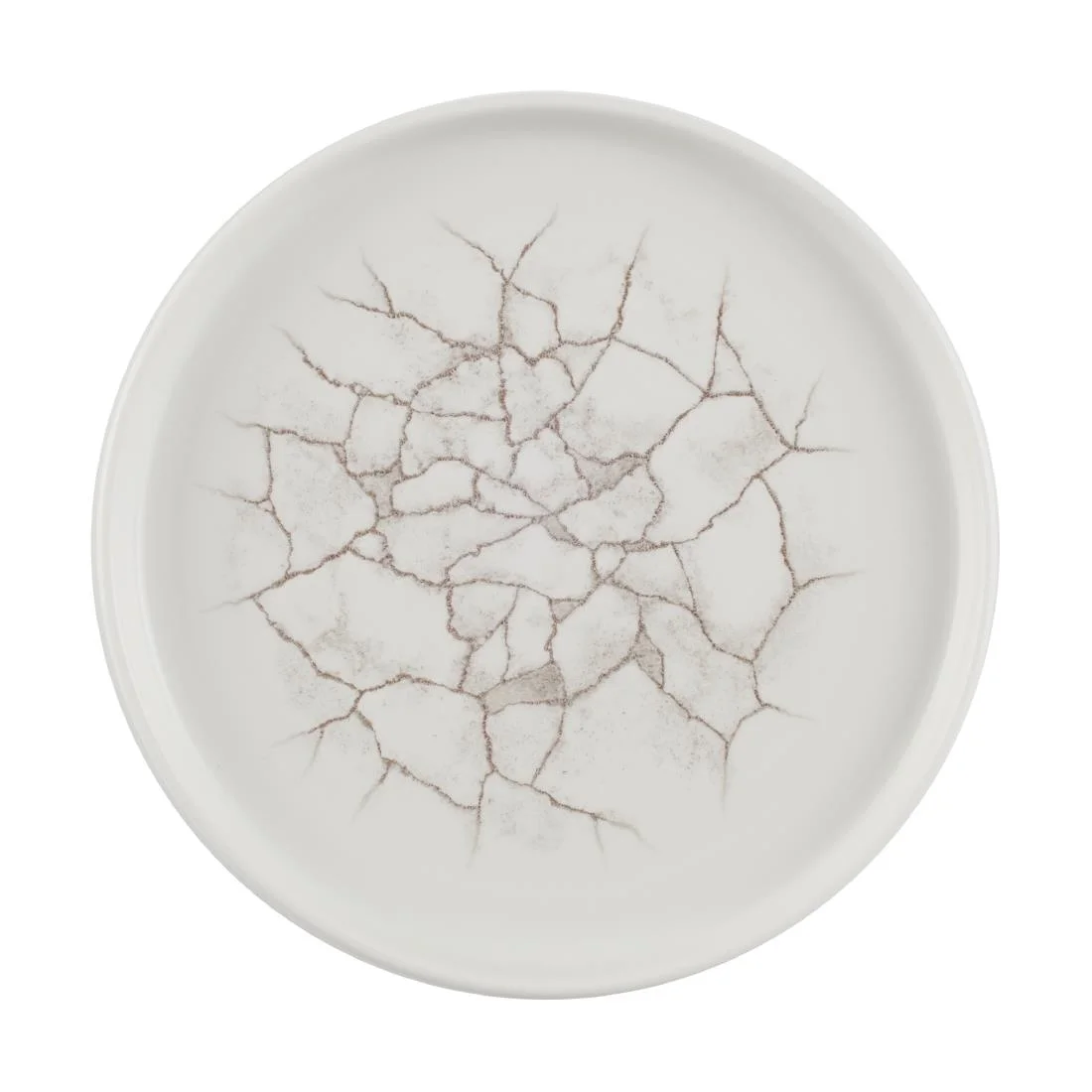 Churchill Studio Prints Kintsugi Agate Walled Plates Grey 220mm (6 Pack) - Image 1