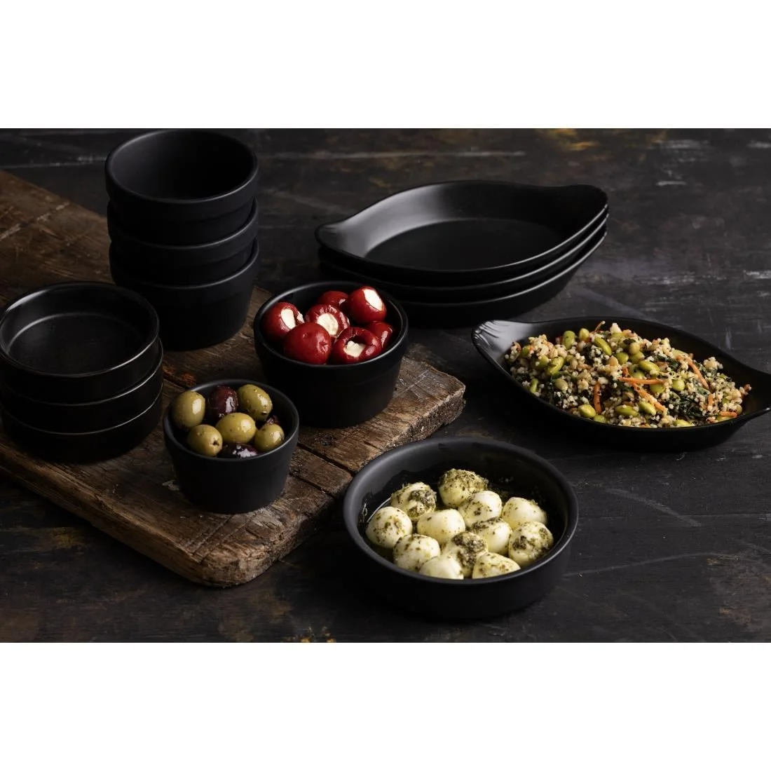 Olympia Mediterranean Oval Eared Dishes 204 x 118mm - Image 2