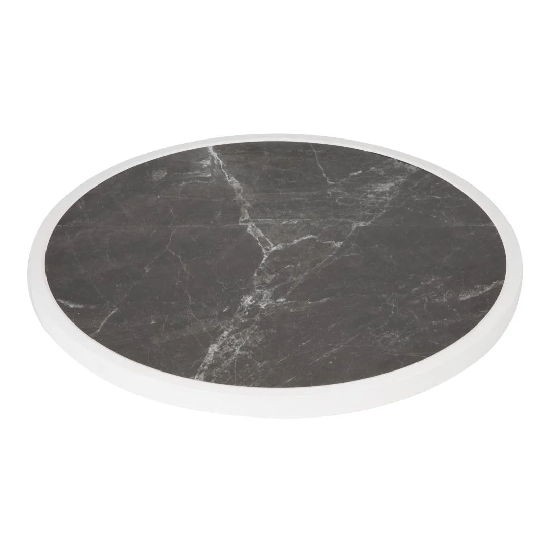 Bolero Fibre Glass Round Table Top Dark Granite Effect 580mm - Image 2