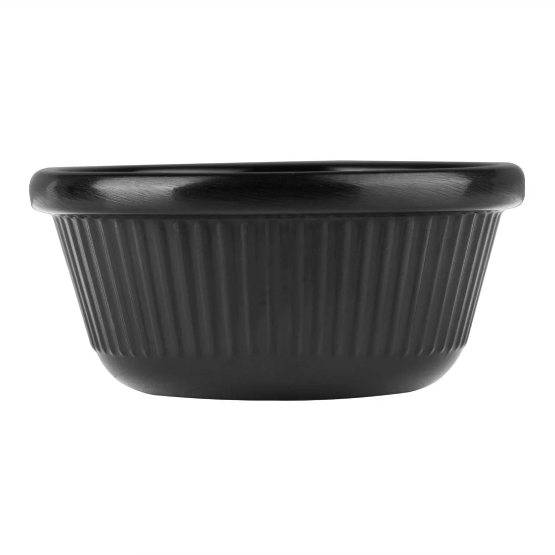 Kristallon Melamine Fluted Ramekins Black 57mm - Image 2