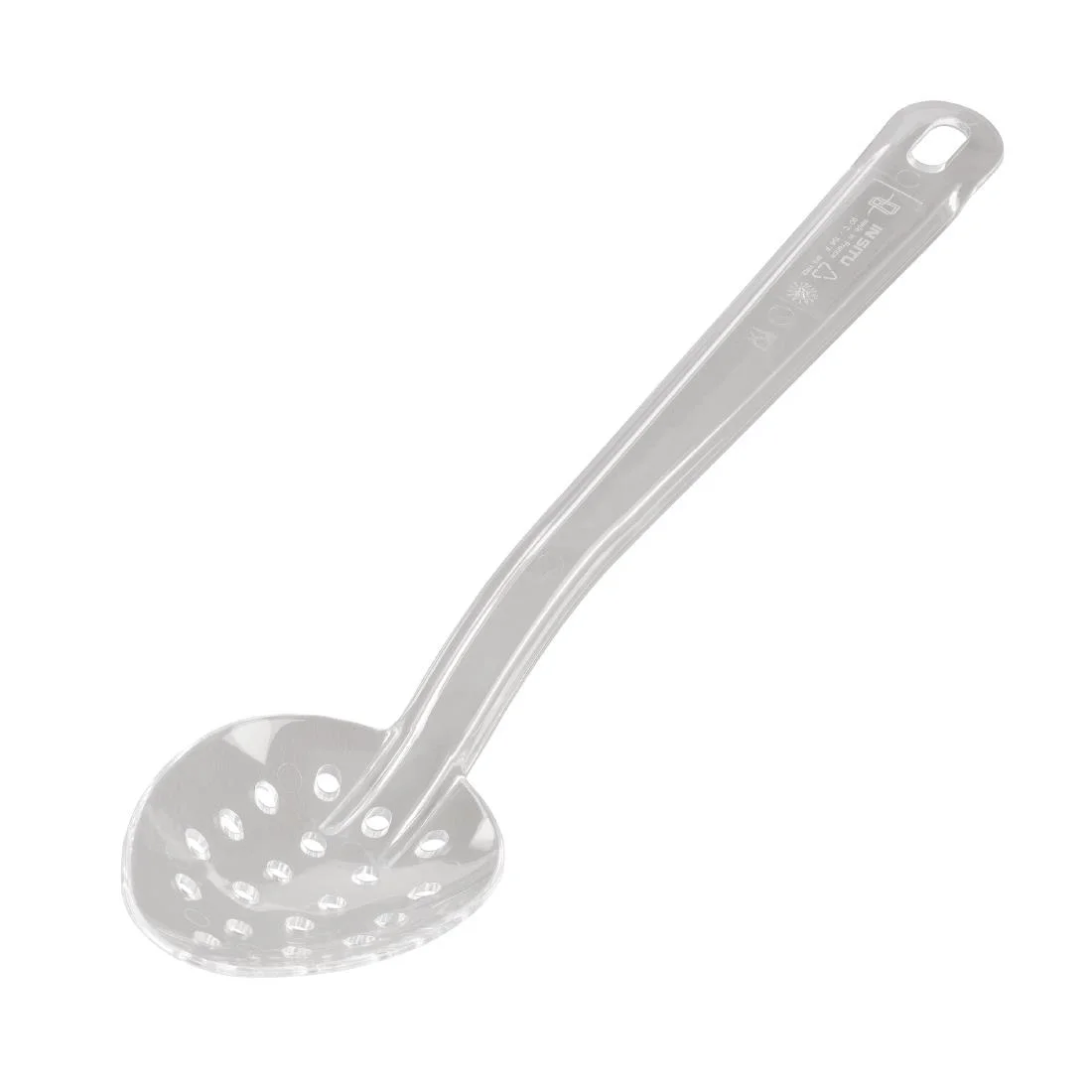 Matfer Bourgeat Exoglass Perforated Serving Spoon Clear 13" - Image 1